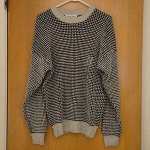 NWT Vintage Great Lakes Recreation Pullover Sweater Mens L Chunky Tan Black Knit